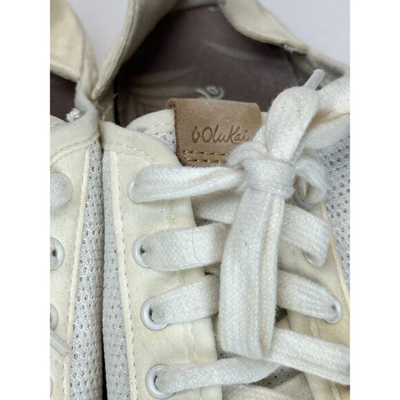 Olukai Women's 20379-4R4R Size 8.5 White Pehuea Li Sneakers Shoes Lace Up EUC - Picture 10 of 10